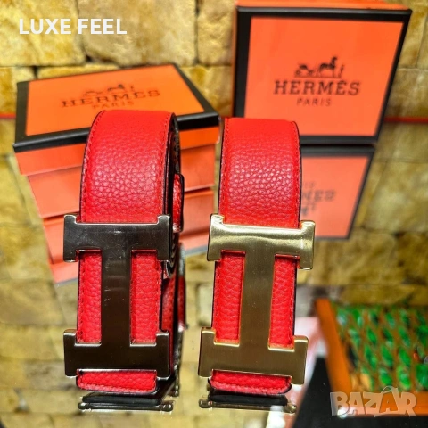 Hermes ⚜️ Естествена Кожа с Кутия, снимка 10 - Колани - 53374192