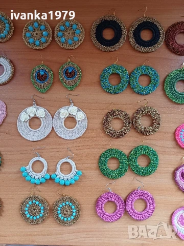 Плетени обеци , снимка 8 - Обеци - 50982855