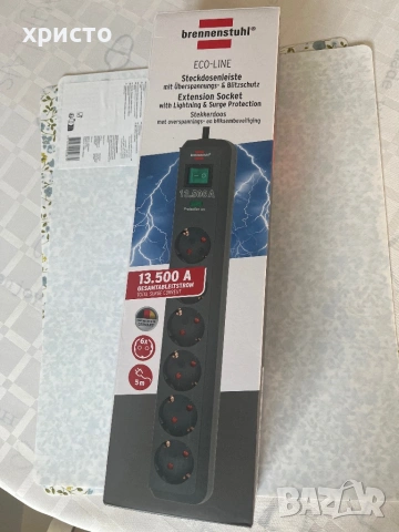 разклонител със защита Brennenstuhl нов