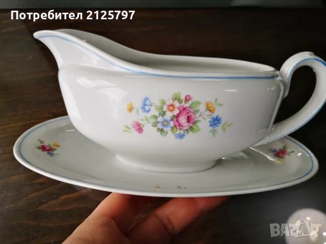 Порцеланова сосиера Zeh Scherzer 60 Jahre Bavaria, Germany , снимка 3 - Антикварни и старинни предмети - 49798073