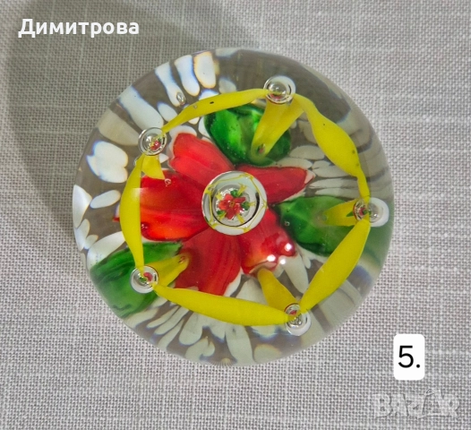 Завладяващи стъклени преспапиета , снимка 5 - Антикварни и старинни предмети - 52686243