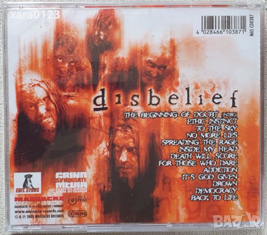 Disbelief – Spreading The Rage, снимка 2 - CD дискове - 46126107