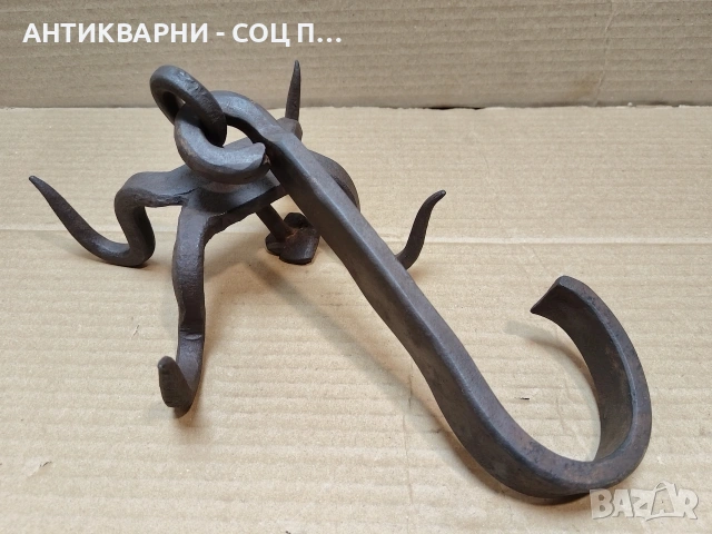 Стар Кован Ченгел За Дране На Животни / НОМЕР 626., снимка 2 - Антикварни и старинни предмети - 53275261