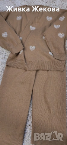 плетен комплект бежов , снимка 3 - Спортни екипи - 53213592