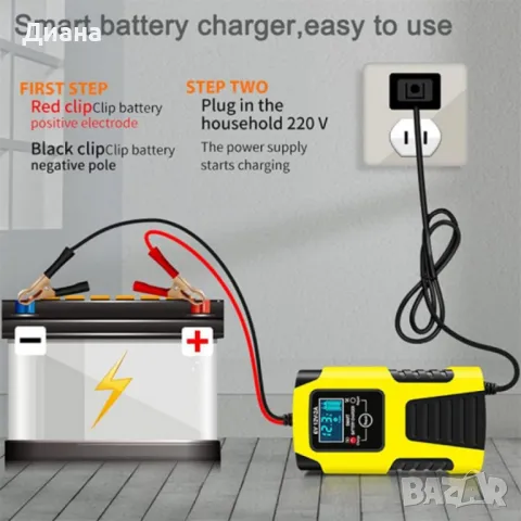 Умно зарядно устройство за акумулатор 6V/12V, снимка 4 - Аксесоари и консумативи - 48962099