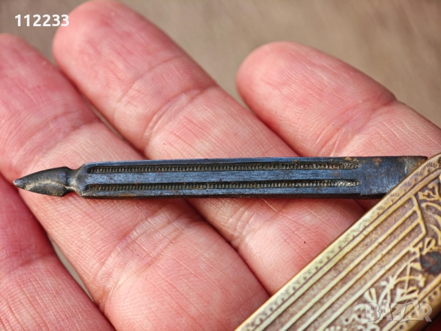 Старо месингово ножче Solingen, снимка 6 - Ножове - 52974625