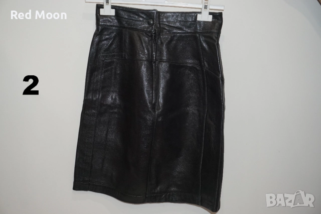 Лот от 10 Кожени Поли от Естествена и Изкуствена кожа Sara Kelly/Zara/H&M/TopShop/BikBok, снимка 2 - Поли - 52222062