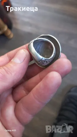 СТАР СРЕБЪРЕН МЪЖКИ ПРЪСТЕН РЕЛИГИЯ ЕРОТИКА, снимка 6 - Антикварни и старинни предмети - 50022562