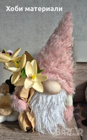 гномче в розово , снимка 2 - Декорация за дома - 51154794