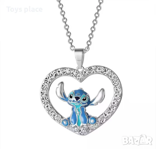 Красиво колие с кристали Лило и Стич Lilo and Stitch 