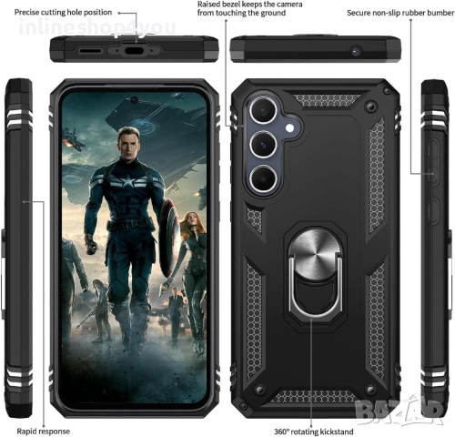 Удароустойчив Кейс RingCase за Samsung Galaxy A55, снимка 2 - Калъфи, кейсове - 52647927