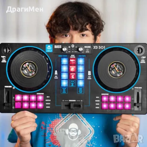 DJ пулт за деца 14 в 1, черен, снимка 3 - Музикални играчки - 46888636