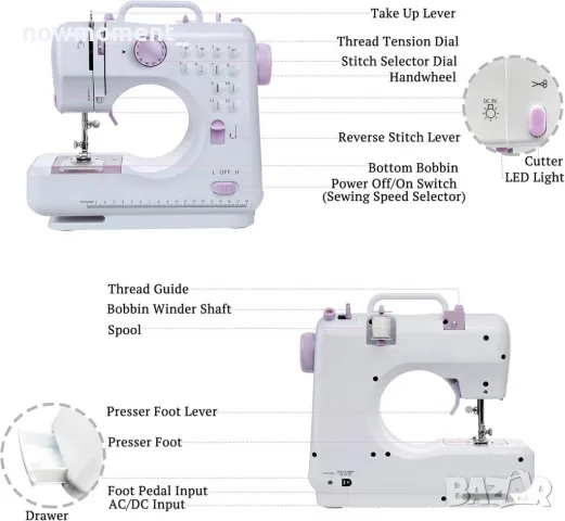 Мини шевна машина с 12 различни вида шевове SM-505A, снимка 8 - Други стоки за дома - 49174258