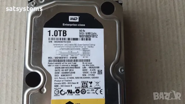  Хард диск Western Digital Enterprise WD Re WD1003FBYZ 1TB SATA 6.0Gb/s, снимка 2 - Твърди дискове - 49481262