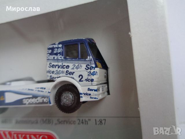 1:87 H0 WIKING MERCEDES КАМИОН ВЛЕКАЧ КОЛИЧКА МОДЕЛ ИГРАЧКA, снимка 2 - Колекции - 45525674