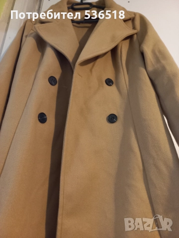 Дамско преходно палто цвят камел - Shein, снимка 5 - Палта, манта - 52485242