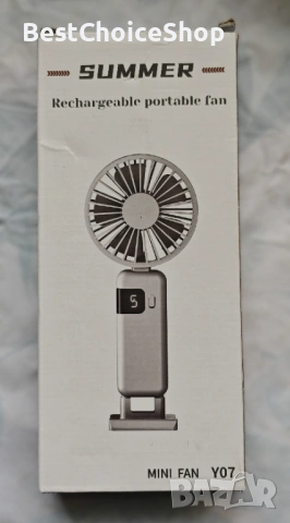 преносим акумулаторен вентилатор, модел Y07, с вградена батерия