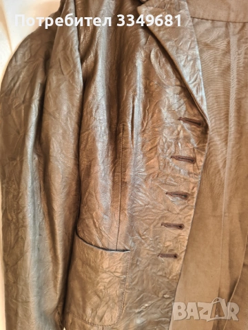 Дамско сако от еко кожа, и полапанталон от лен .