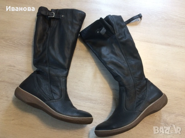 Почти нови,черни  ботуши Ессо.Естественна кожа., снимка 2 - Дамски ботуши - 53642330