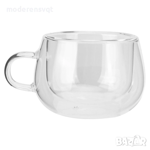 Двустенна стъклена чаша за кафе 100 мл, снимка 4 - Чаши - 52364083