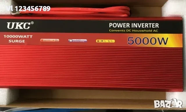 Висококачeствен мощен инвертор за автомобил UKC 12V-220V, 5000W, снимка 5 - Аксесоари и консумативи - 50799100