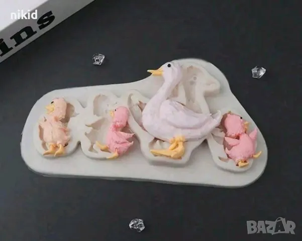 Пате Патица патета патенца пиле силиконов молд форма фондан шоколад декор украса, снимка 8 - Форми - 50062028