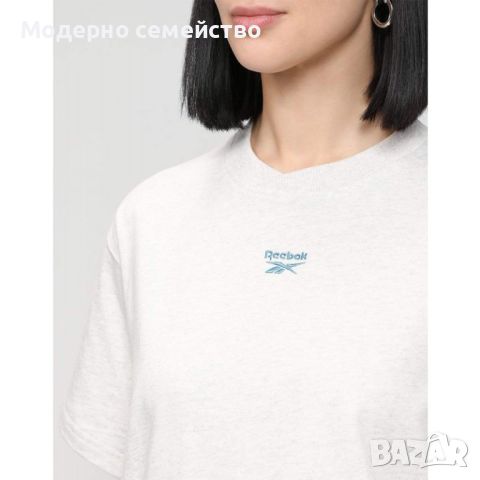 Дамска тениска reebok classics relaxed fit tee grey, снимка 3 - Тениски - 46737490