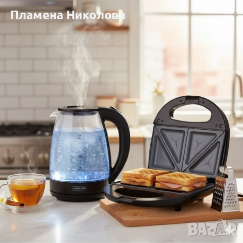 Комплект Тостер Royal Swiss SLS1057C + Електрическа кана Homestar – Ексклузивна промоция 