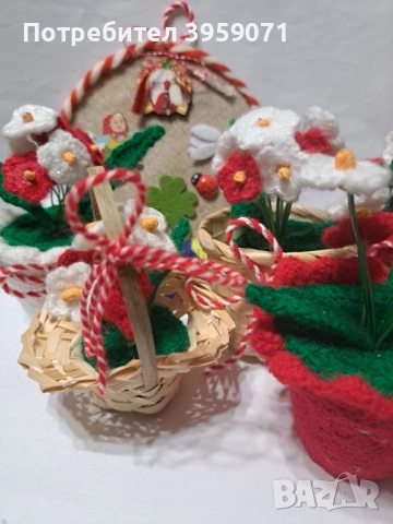 Ръчно-изработени мартеници (Баба Марта), снимка 9 - Декорация за дома - 53499748