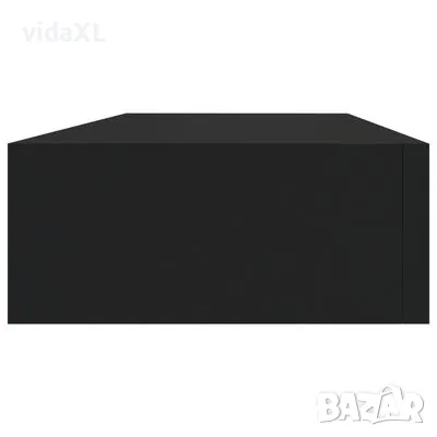 vidaXL Стенни рафтове с чекмеджета, 2 бр, черни, 60x23,5x10 см, МДФ(SKU:330258), снимка 2 - Други - 49064088