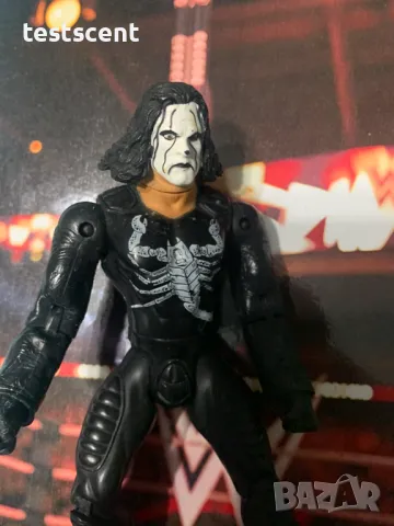 Екшън фигура WWE Sting Стинг Марвел Marvel collab Mattel AEW TNA, снимка 5 - Фигурки - 48386157