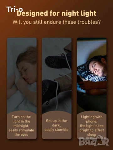 LDNIO Умна нощна лампа с EU щепсел за контакт, LED енергоспестяваща, за спалня, детска лампа за сън, снимка 11 - Други - 54010245