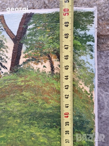 Авторска картина маслени бои върху платно селски пейзаж, снимка 11 - Картини - 54017474