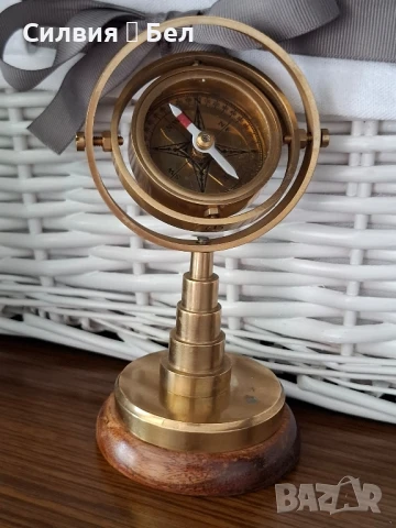 Винтидж компас, снимка 4 - Антикварни и старинни предмети - 51009208