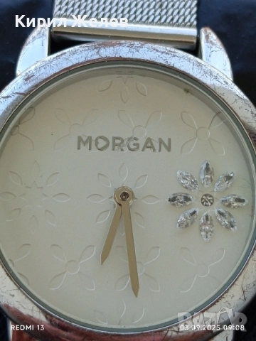 Красив стилен дизайн дамски часовник MORGAN с кристали 31865, снимка 3 - Дамски - 51587598