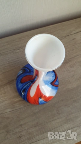 Винтидж ваза от опалово стъкло ,70-те години на миналия век, снимка 4 - Други ценни предмети - 53405256