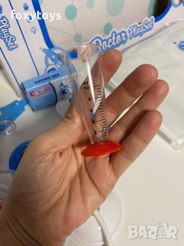 Малък доктор - комплект с престилка - в синьо, снимка 13 - Образователни игри - 53305162