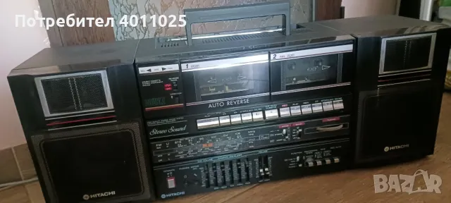 Ретро  Hitachi trk w550e, снимка 2 - Радиокасетофони, транзистори - 50127169
