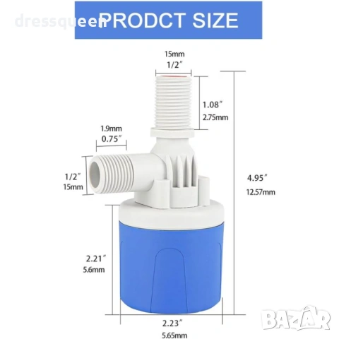 4690 Автоматичен плаващ вентил DN15 (1/2") с разширен работен диапазон, снимка 4 - Други стоки за дома - 53733287
