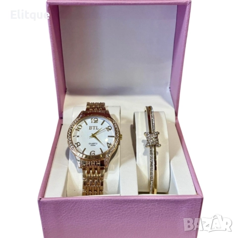 Луксозен дамски часовник с елегантна гривна – стил и изящество в една кутия