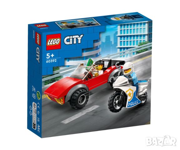 LEGO® City Police 60392 - Преследване с полицейски мотоциклет, снимка 1 - Конструктори - 46544879