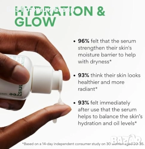 Нов INNISFREE Хидратиращ Серум със Зелен Чай и Хиалурон 80ml за лице, снимка 4 - Козметика за лице - 51596397