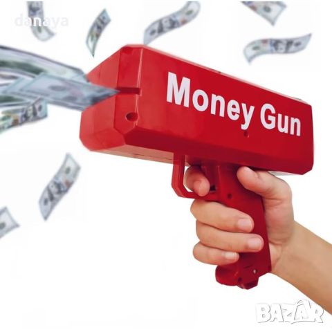 4874 Парти пистолет за изстрелване на пари Money gun с 100 броя банкнот, снимка 5 - Други игри - 46101008