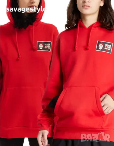 Спортно горнище REEBOK x La Casa de Papel Unisex Hoodie Red, снимка 1 - Суичъри - 49218744