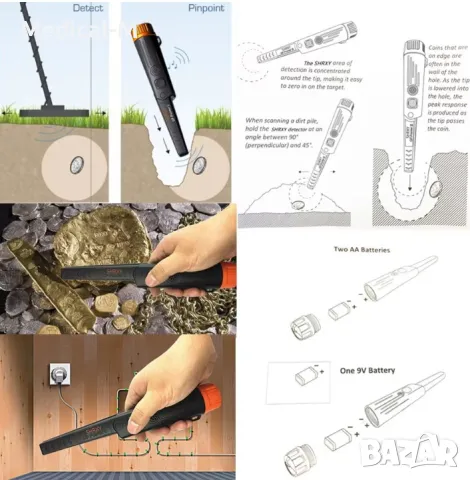 Водоустойчив метал детектор Пинпойнтер GP-Pointer Златотърсач, снимка 4 - Други инструменти - 49544520