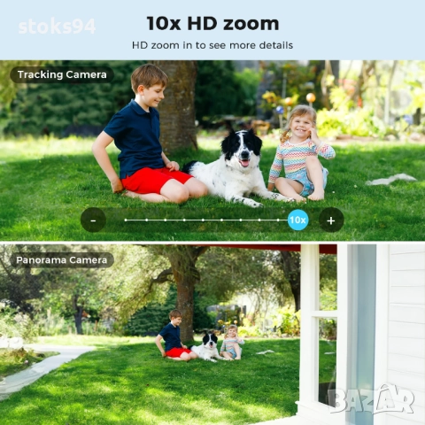 15 МР безжична камера с монтаж, 4K Ultra HD,3 обектива, 10X реално цифрово увеличение, 64GB SD карта, снимка 5 - IP камери - 51789098