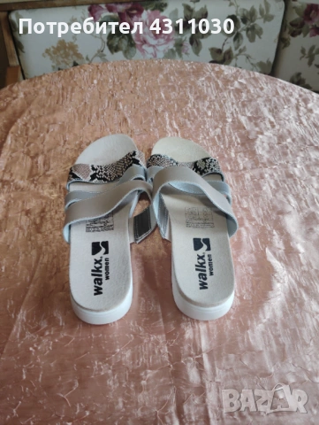 Нови дамски чехли Walkx women естествена кожа 41 номер, снимка 3 - Чехли - 53378093