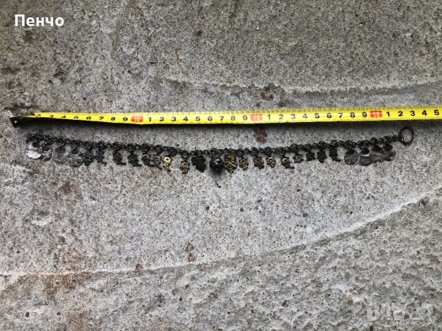 старинен, възрожденски сребърен накит/сокай, прочелник/ - сребро, сачан, снимка 2 - Антикварни и старинни предмети - 40608617