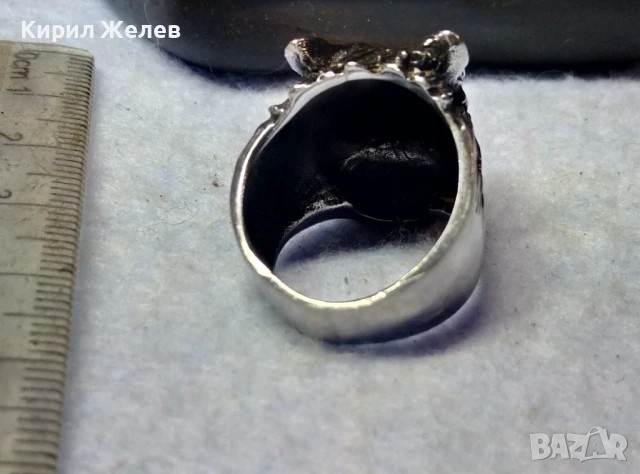 ФИГУРАЛЕН КОЛЕКЦИОНЕРСКИ АРТ ПРЪСТЕН ВЪЛК от НИКЕЛИРАНА БЛАГОРОДНА НЕРЪЖДАЕМА СТОМАНА 25161, снимка 8 - Пръстени - 51280126