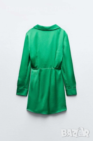 Нова Zara сатенена рокля, размер S/М, снимка 4 - Рокли - 51434745